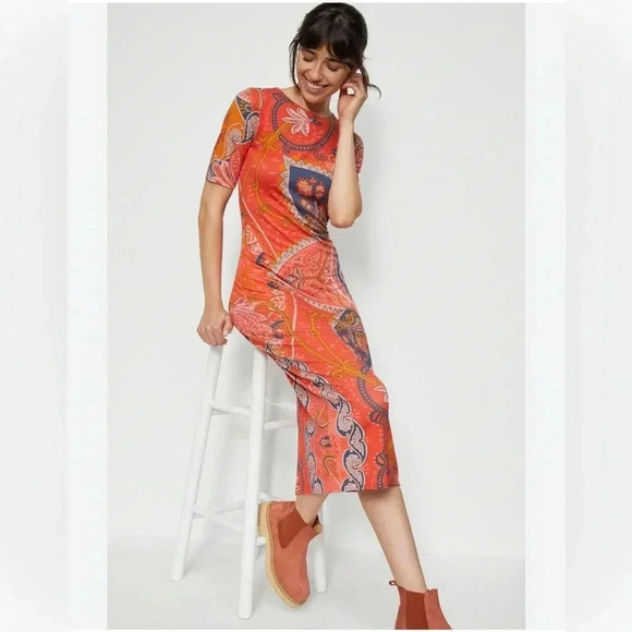 FARM Rio Women’s S Giannina Knit Midi Dress - NEW W/TAGS!! - Picture 3 of 13